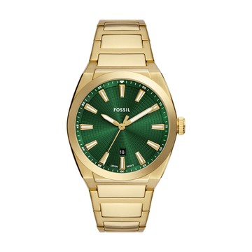 Everett 極簡碧綠手錶 金色不鏽鋼鍊帶 42MM FS6090