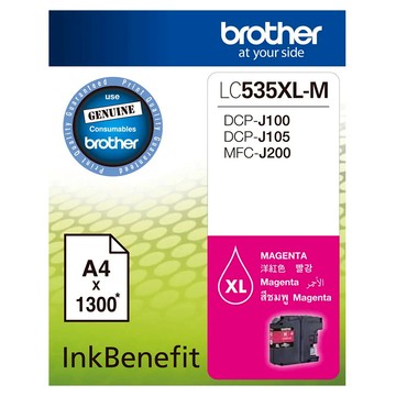 brother 兄弟牌 正品墨水匣 LC535XL-M  紅色  1個