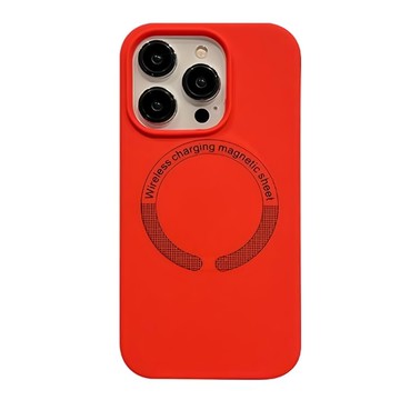 理享家 馬卡龍磁吸magsafe手機軟殼 蘋果 iphone 14 紅色