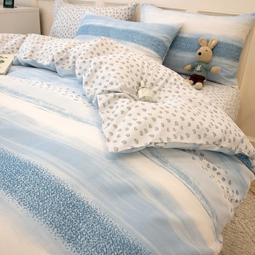 年新品純棉四件套100%全棉學生宿舍三件套床上用品被套床單4