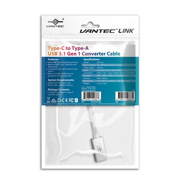凡達克 Link Type-C To Type-A USB 3.1 Gen 1 轉接器(CBL-4CA)