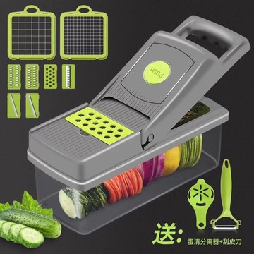 🔶台灣發貨🔶【自帶一鍵清潔按鈕】多功能廚房切菜洋芋切丁胡蘿蔔切絲神器絲器切片切片機土豆絲家用