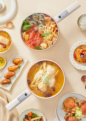 免運 可開票 快速出貨 110V伏電煮鍋多功能家用宿舍小電鍋炒鍋火鍋電蒸鍋小家電器美規