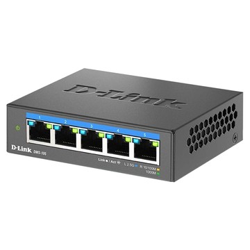 D-Link 友訊科技 多網速非網管5埠網路交換器  1個  DMS-105