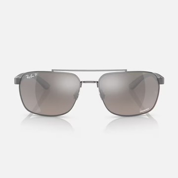 【GLORIA】★滿6000折500★Ray Ban｜RB3701-004/5J 長方形金屬偏光Chromance太陽眼鏡