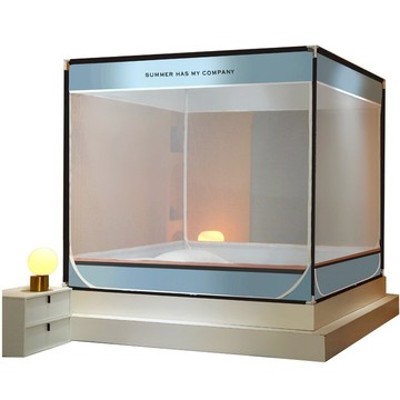 南極人年新款蚊帳家用蒙古包免安裝防掉床兒童防摔方便拆洗