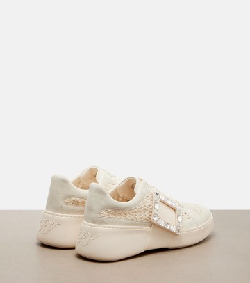Roger Vivier Viv Skate suede-trimmed platform sneakers