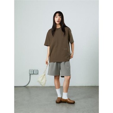 todaynowind 炒鹽洗水做舊音符印花針織短褲 松緊帶衛褲男女