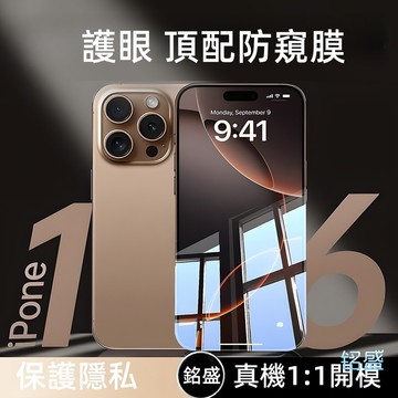 高品質 iPhone 17 16 玻璃貼 防窺膜 藍光護眼膜 滿版 蘋果 15 14 13 12 pro max 抗藍光