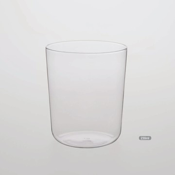 TG 耐熱玻璃廣口水杯 時尚曲線杯