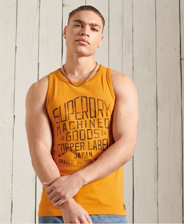 Superdry Men's Men's Workwear Graphic Vest Yellow / Umber Sunset - Size: Xxl