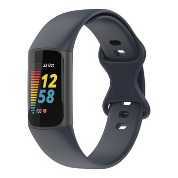 優樂悅~適用fitbit charge5智能手表表帶 charge5表帶 官方TPU純色表帶