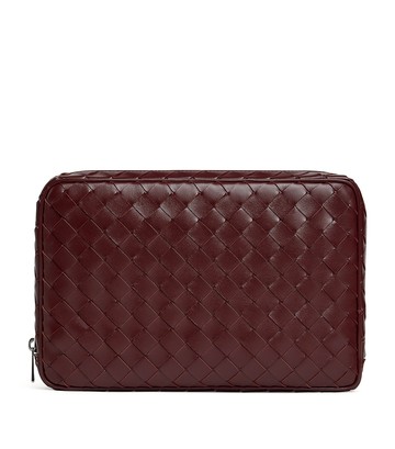 Bottega Veneta Large Leather Intrecciato Pouch