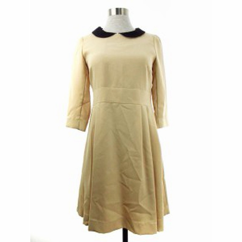 中古 ボンメルスリー Bon Mercerie ワンピース ミニ 七分袖 無地 36 ベージュ Mo レディース 通販 Lineポイント最大1 0 Get Lineショッピング