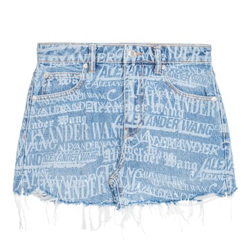 alexanderwang bite 高腰Logo牛仔短褲
