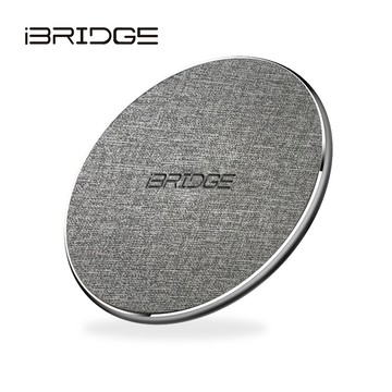 iBRIDGE 10W+蘋果7.5W快充Qi標準無線充電板-深灰布衣版