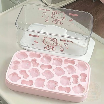 🏅買家好評🏅Hellokitty硅膠冰格卡通食品級按壓冰塊模具家用製冰儲冰盒三麗鷗