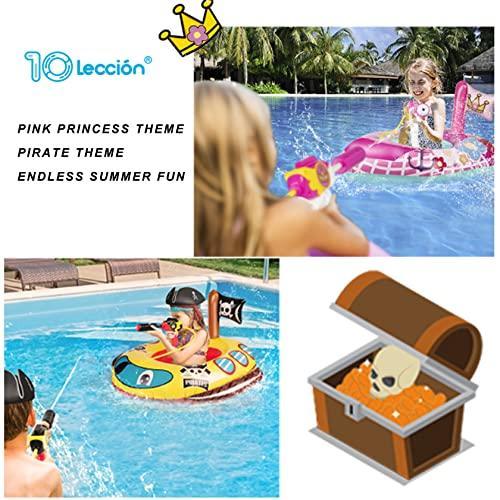 Pack Toddler Pool Floats with Squirt Gun, Inflatable Pool Toys for Kids,