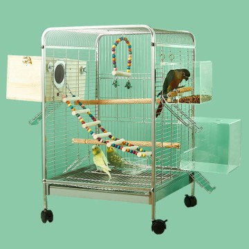 鸚鵡籠 鸚鵡窩 鳥籠 鸚鵡鳥籠繁殖不鏽鋼虎皮玄鳳專用籠豪華別墅鳥籠子透明壓克力大全『xy12663』