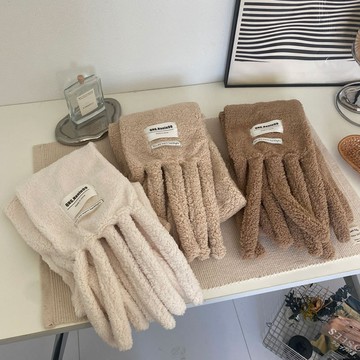 ✨ 精選好物 ✨可愛小八爪~冬天新款純色帶標流蘇頭巾女 韓版保暖圍脖學生潮  交換禮物  軟糯圍巾  毛毛圍巾 毛絨圍巾