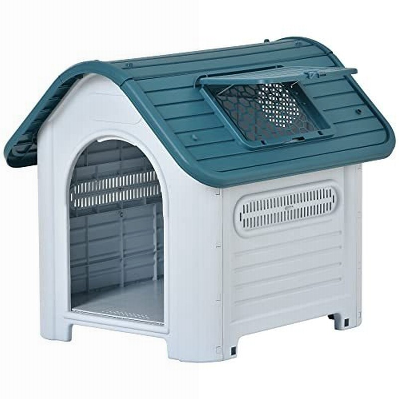 犬小屋 屋外 室内 プラスチック製 水洗い可能 掃除 窓の調整可能 雨よけ おしゃれ 暑さ対策 防寒 ドッグハウス ペットハウス 犬舎 71 60 75cm M 通販 Lineポイント最大get Lineショッピング