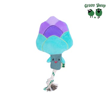 Green Sheep 藍莓蘆筍君寵物絨毛發聲玩具M