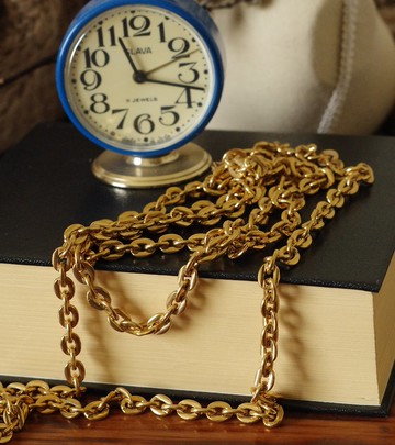 古董Vintage金色長鍊項鍊 N516