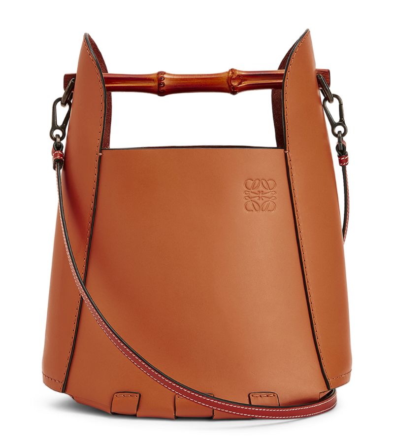 Loewe Leather Bamboo Bucket Bag