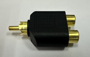 Shyaro VD-71 單RCA(公頭) 轉 2RCA(母頭)轉接頭 (鍍金)