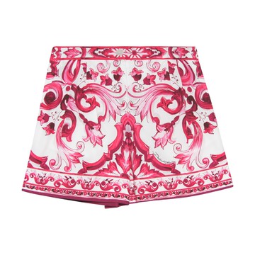 Dolce & Gabbana - Maioliche Fuchsia Cotton Shorts