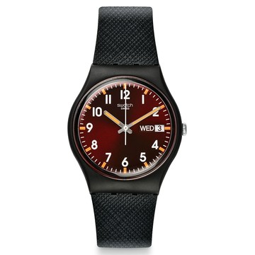 【swatch】原創系列 SIR RED 酷帥紅勁手錶-34mm (GB753)