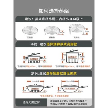 304不銹鋼蒸盤蒸籠蒸屜電飯煲蒸架隔水蒸片家用蒸鍋篦子炒鍋蒸格