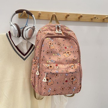 🌸 人氣爆款 🌸卡皮巴拉可爱书包卡通背包初中生学生百搭双肩包小学生女生书包