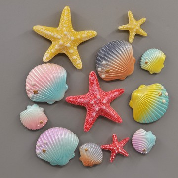 [EZY]新年 2025 冰箱貼 海星貝殻冰箱貼磁貼創意韓國一套3D立體個性卡通裝飾吸鐵石留言貼