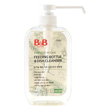 B&B 奶瓶餐盤洗潔精 600ml 含樹梅醋 純素  1瓶