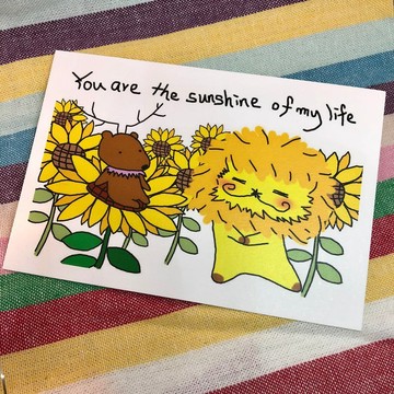 KaaLeo - You are the sunshine of my life 明信片 獅子 Lion