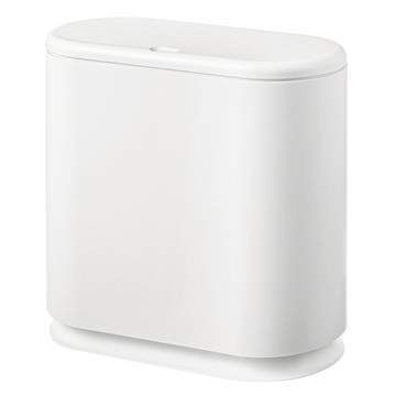 comet 按壓式 雙層蓋 纖薄 圓弧 垃圾桶  白色  均碼