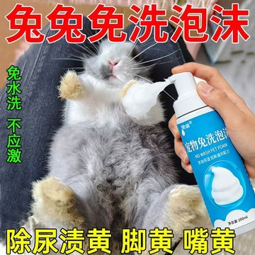 【臺灣出貨】🚀兔子專用洗腳去黃慕斯清潔去尿漬除臭乾洗泡泡專用洗澡神器清潔劑