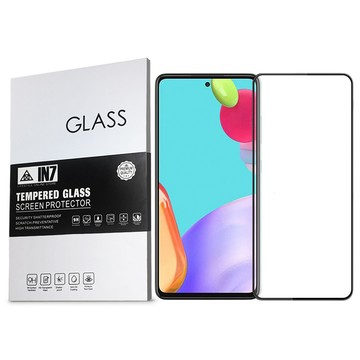 IN7 Samsung Galaxy A52s/A52 5G (6.5吋) 高清 高透光2.5D滿版9H鋼化玻璃保護貼 疏油疏水 鋼化膜-黑色