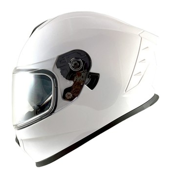 Nikko N-808 N808 素色 珍珠白 內藏墨鏡 藍芽耳機槽 眼鏡溝槽 全拆洗 安全帽 全罩