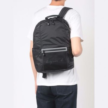 agnes b.Voyage 尼龍 後背包 黑色