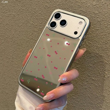 適用蘋果17pro手機殼新款鏡面殼iphone17promax小清新櫻桃外殼16p1514