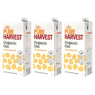 PURE HARVEST 囍瑞 澳洲有機燕麥奶  1L  3瓶