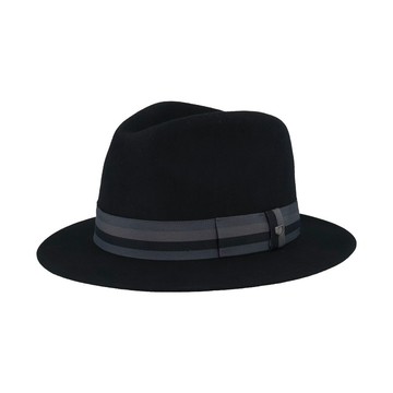 BRIXTON 紳士帽 ROMA FEDORA BLACK / GREY 中性紳士帽 紳士帽 11705BGY