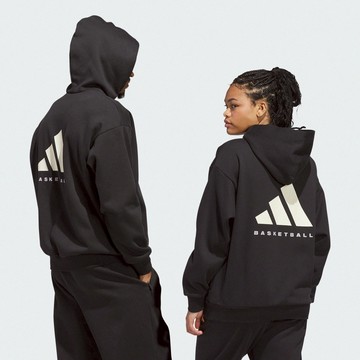 ADIDAS 愛迪達 FL HOODY CO 黑色 寬版 帽T 長袖 穿搭 男女款 JX5597