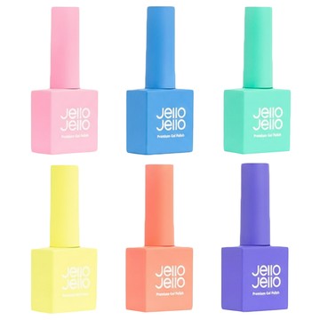 Jello Jello 夏日海灘霓虹系列 美甲凝膠 6色組 10ml Mingo ...  Mingo Pink，Blue Wave，Cony Mint，Pina Colada，Sunup Juicy，Enjoy Purple  1組