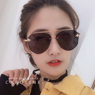 雙梁隱形金框個性小蜜蜂 太陽眼鏡 71353
