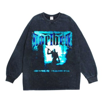 數碼直噴死亡金屬Norther樂隊專輯印花長袖T恤寬松純棉男女同款