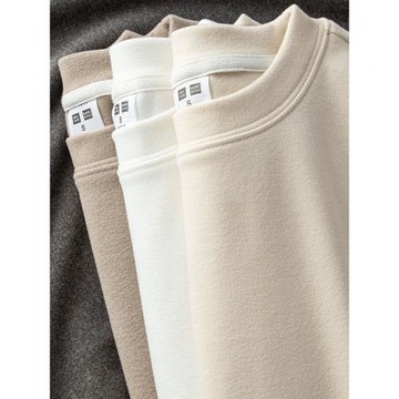 德絨打底衫女冬季保暖磨毛長袖加絨白色雙面內搭T恤秋冬女裝上衣