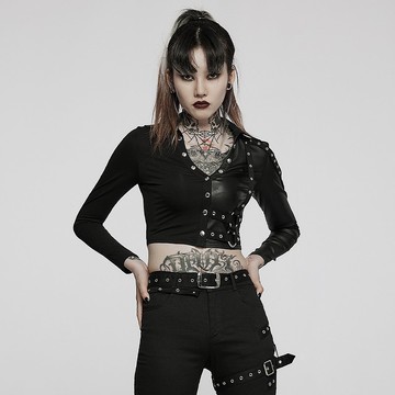 龐克反抗軍拼接中空上衣 / 即將絕版